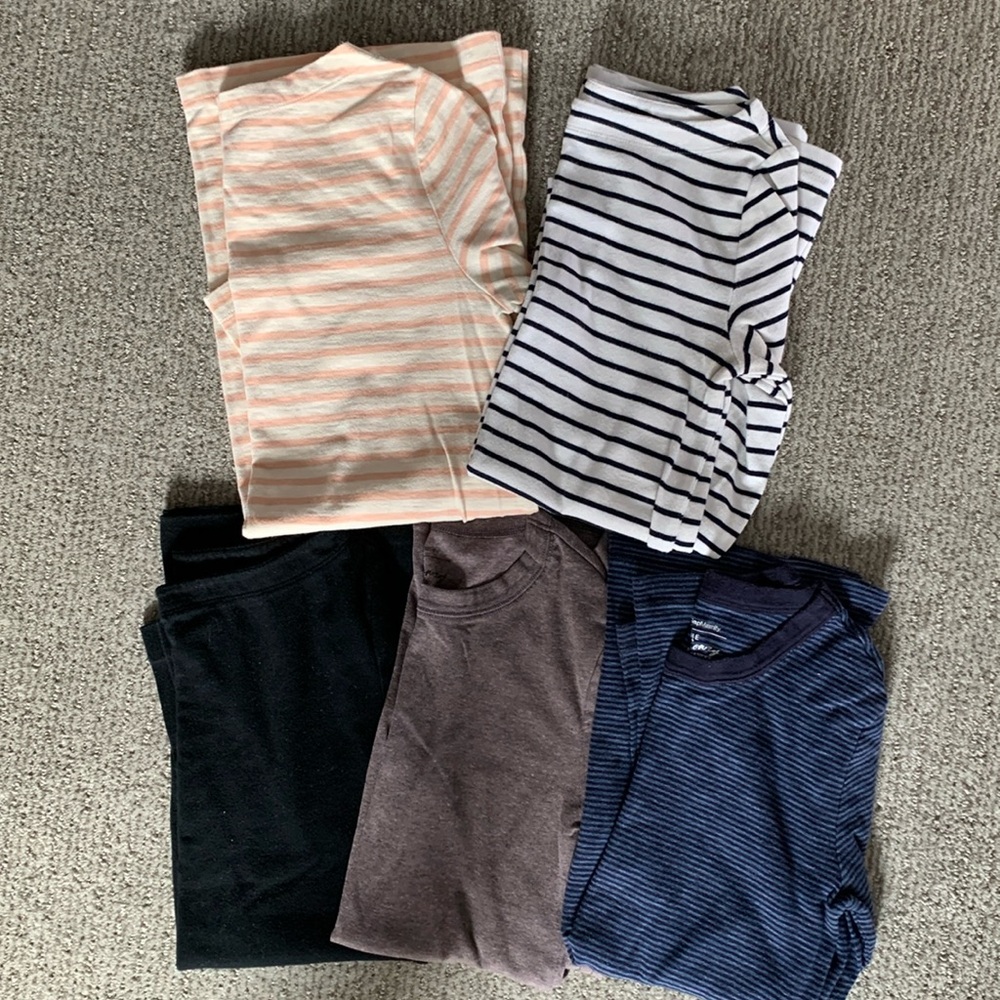 Set of 5 Gap Maternity Long Sleeve TShirts